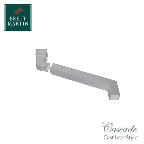 Cascade Cast Iron Style Square Downpipe Adjustable Offset Bend - White