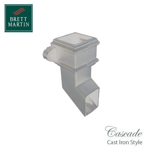 Cascade Cast Iron Style 65mm Plastic Shoe With Lugs - White