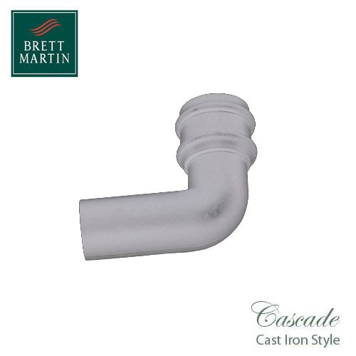 Cascade Cast Iron Style 68mm Plastic 92.5dg Bend - White