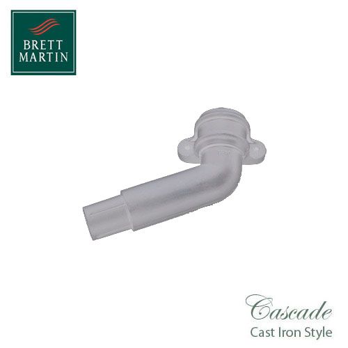 Cascade Cast Iron Style 68mm Plastic 112.5dg Spigot Bend L/H - White