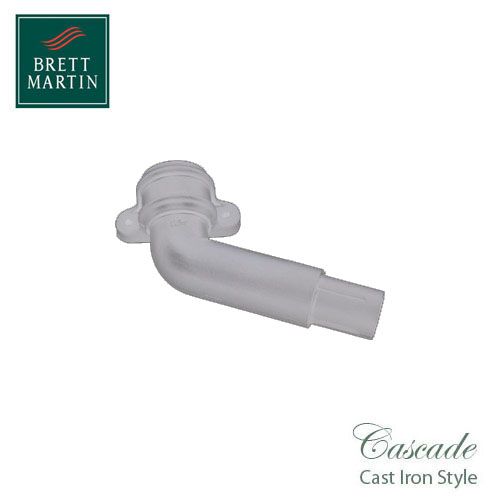 Cascade Cast Iron Style 68mm Plastic 112.5dg Spigot Bend R/H - White