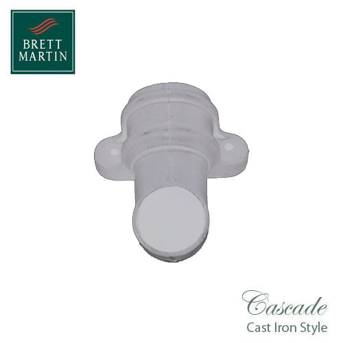 Cascade Cast Iron Style 68mm Plastic Handed Shoe With Lugs L/H - White