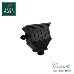 Cascade Cast Iron Style 105mm Bath Hopper Windowed (White)