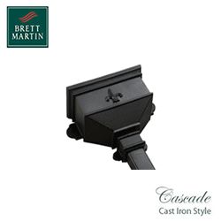 Cascade Cast Iron Style 65mm & 68mm Small Hopper Fleur De Lys (White)