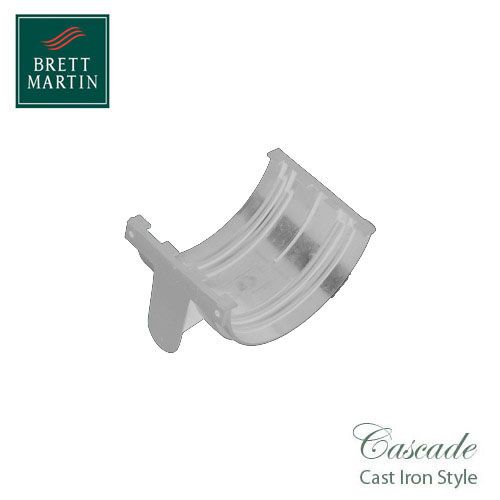 Cascade Cast Iron Style 170mm Plastic Half Round Union Bracket (White)