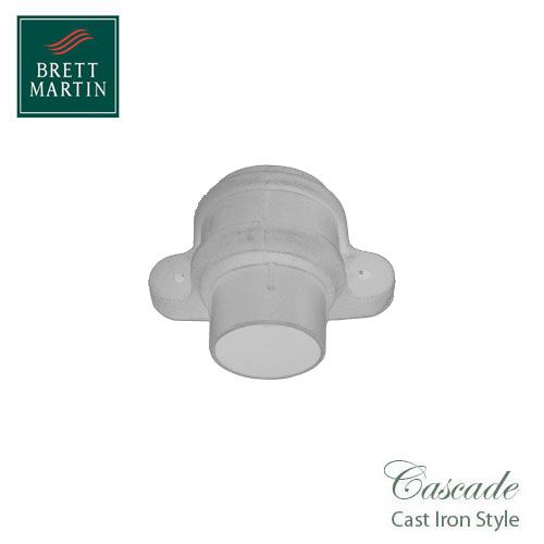 Cascade Cast Iron Style 105mm Round Pipe Coupler With Lugs (White)