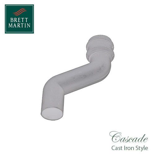 Cascade Cast Iron Style 105mm Plastic Round 150mm Offset Bend White