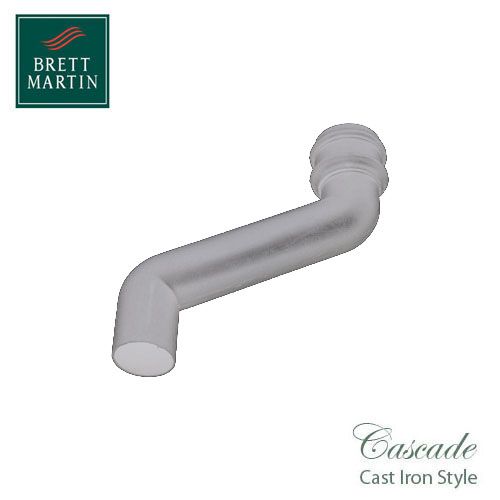 Cascade Cast Iron Style 105mm Plastic Round 230mm Offset Bend (White)
