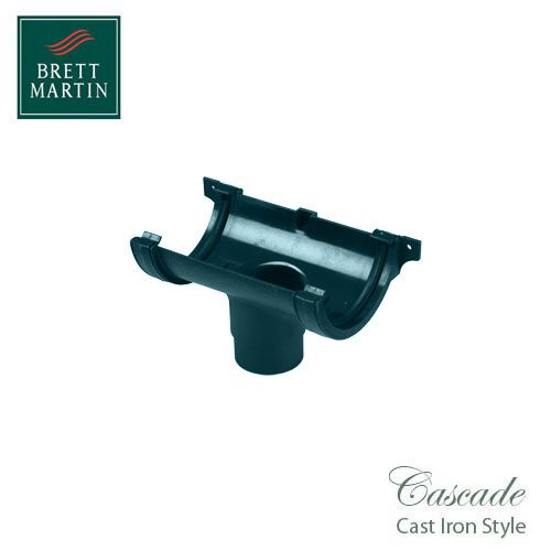 Cascade Cast Iron Style 112mm Roundstyle Running Outlet - Green