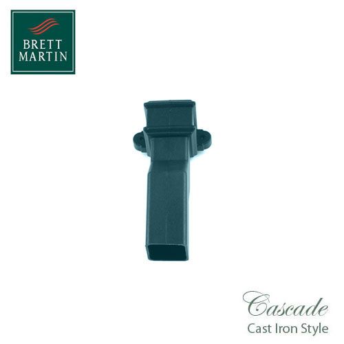 Cascade Cast Iron Style 50mm Plastic Plinth Offset With Lugs - Green