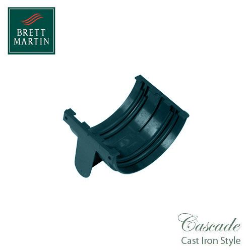 Cascade Cast Iron Style 170mm Plastic Half Round Union Bracket (Green)