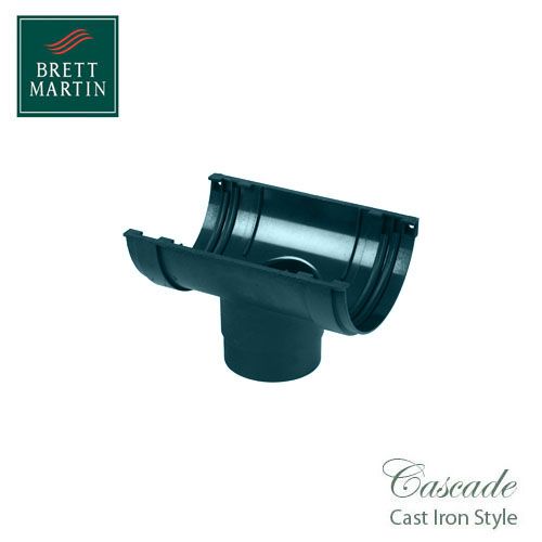 Cascade Cast Iron Style 170mm Half Round Running Outlet (Green)