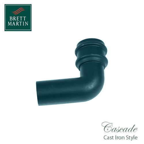 Cascade Cast Iron Style 105mm Plastic Round 92.5dg Bend (Green)