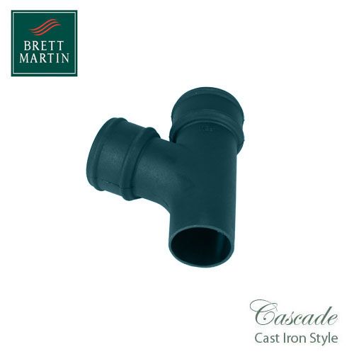 Cascade Cast Iron Style 105mm Plastic Round 112.5dg Branch (Green)