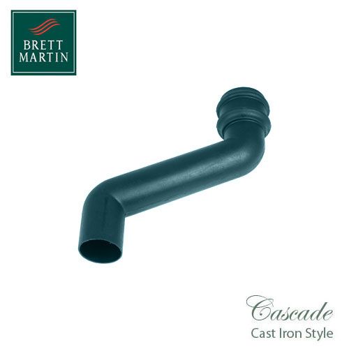 Cascade Cast Iron Style 105mm Plastic Round 230mm Offset Bend (Green)