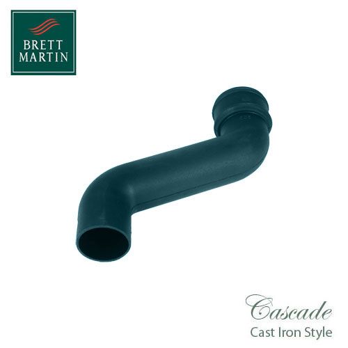 Cascade Cast Iron Style 105mm Plastic Round 305mm Offset Bend (Green)