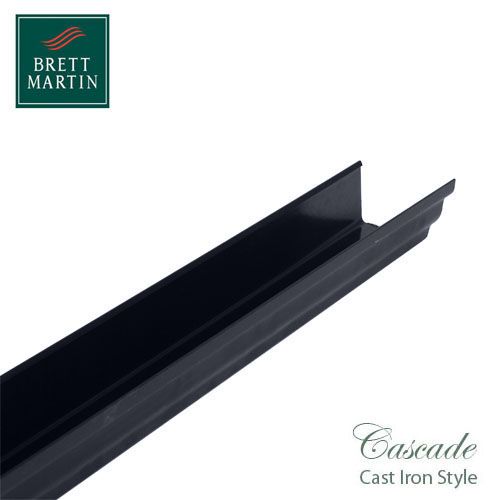 Cascade Cast Iron Style 106mm x 2m Plastic Prostyle Guttering - Grey