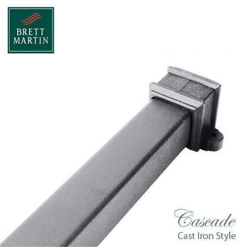 Cascade Cast Iron Style 65mm x 1.8m Socketed Pipe With Lugs - Grey