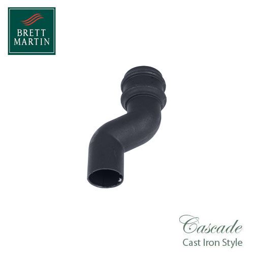 Cascade Cast Iron Style 75mm Round Downpipe Offset Bend - Grey