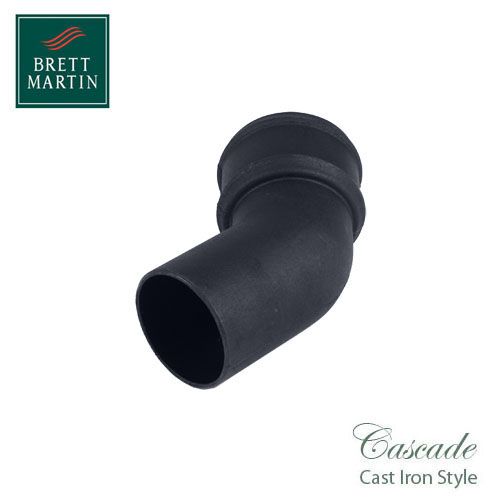 Cascade Cast Iron Style 105mm Plastic Round 135dg Bend (Grey)