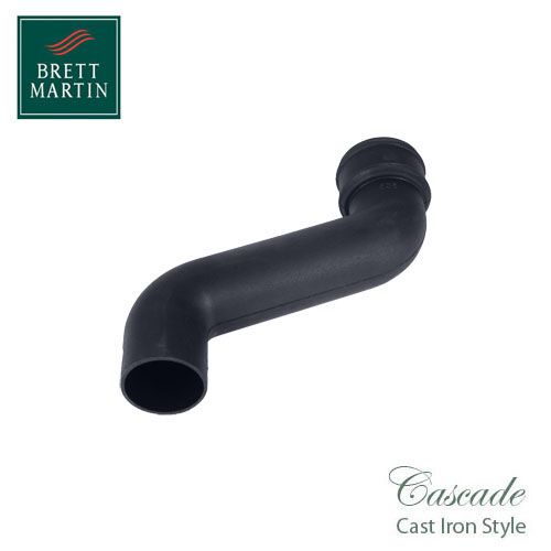 Cascade Cast Iron Style 105mm Plastic Round 305mm Offset Bend (Grey)