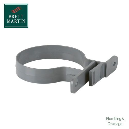 Cascade Cast Iron Style 110mm Soil Pipe & Socket Bracket (Grey)