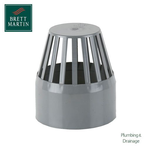 Cascade Cast Iron Style 110mm Plastic Vent Cowl (Grey)