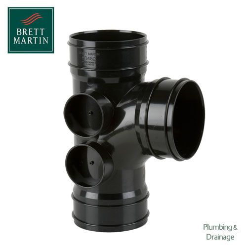 Cascade Cast Iron Style 110mm 92.5dg Double Socket Boss Branch (Grey)