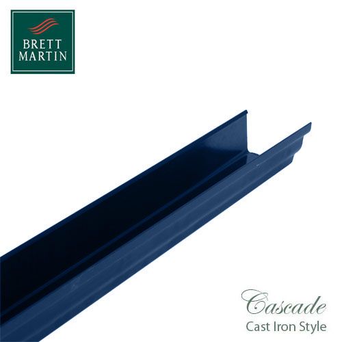 Cascade Cast Iron Style 106mm x 2m Plastic Prostyle Guttering - Blue