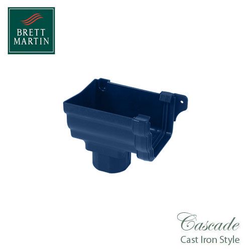 Cascade Cast Iron Style 106mm Prostyle Stopend Outlet L/H - Blue