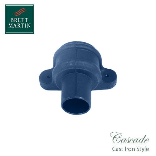 Cascade Cast Iron Style 68mm Plastic Pipe Coupler With Lugs - Blue