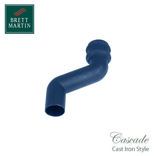 Cascade Cast Iron Style 150mm Round Downpipe Offset Bend - Blue