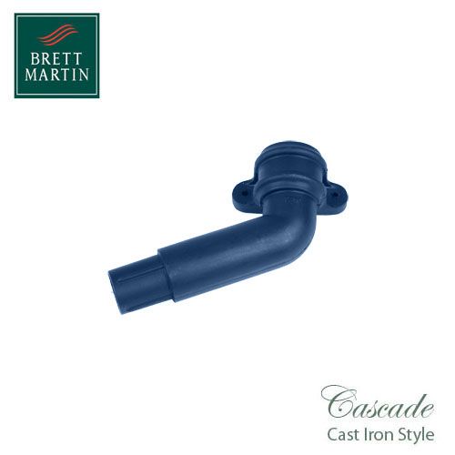 Cascade Cast Iron Style 68mm Plastic 112.5dg Spigot Bend L/H - Blue