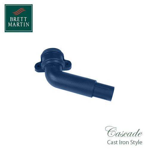 Cascade Cast Iron Style 68mm Plastic 112.5dg Spigot Bend R/H - Blue
