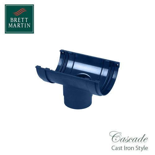 Cascade Cast Iron Style 170mm Half Round Running Outlet (Blue)