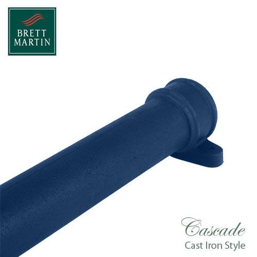 Cascade Cast Iron Style 105mm x 1.8m Socketed Pipe With Lugs (Blue)