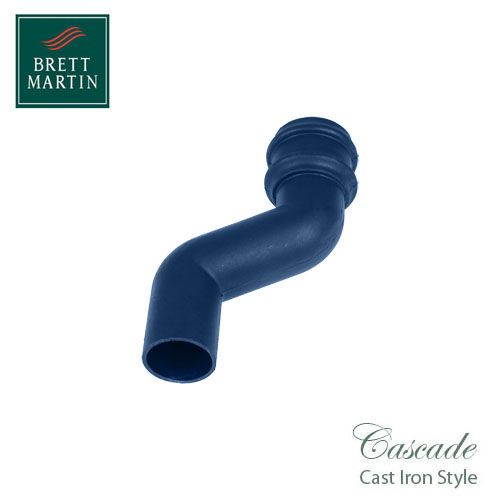 Cascade Cast Iron Style 105mm Plastic Round 115mm Offset Bend (Blue)