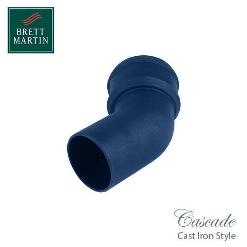Cascade Cast Iron Style 105mm Plastic Round 135dg Bend (Blue)