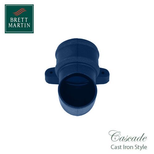 Cascade Cast Iron Style 105mm Plastic Round Shoe With Lugs (Blue)