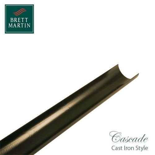Cascade Cast Iron Style 112mm x 2m Plastic Roundstyle Guttering - Sand