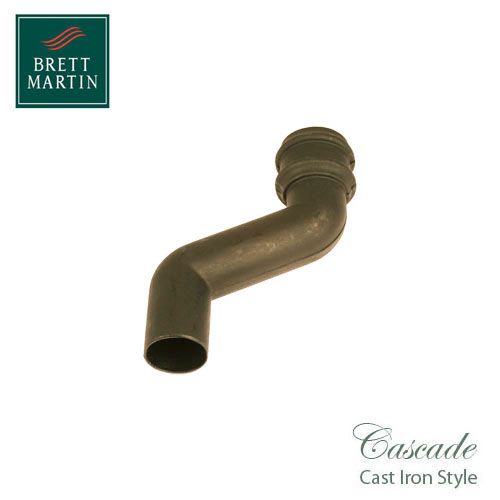 Cascade Cast Iron Style 150mm Round Downpipe Offset Bend - Sand