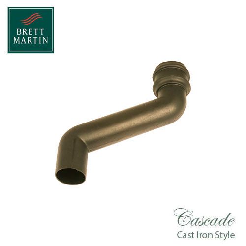 Cascade Cast Iron Style 230mm Round Downpipe Offset Bend - Sand