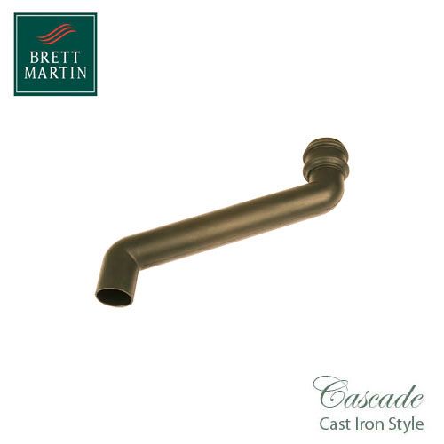 Cascade Cast Iron Style 105mm Plastic Round 380mm Offset Bend (Sand)