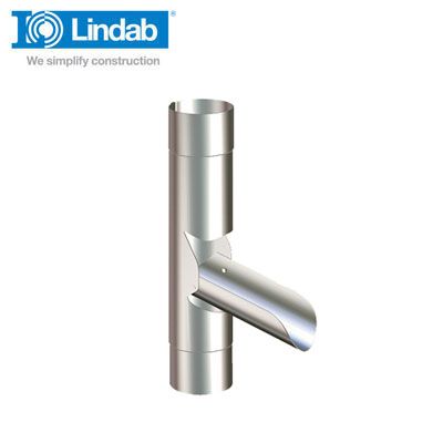 Lindab Steel Guttering Manual Rainwater Diverter 87mm Galvanised