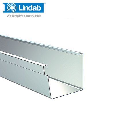 Lindab Rectangular Gutter 136mm x 3m Galvanised