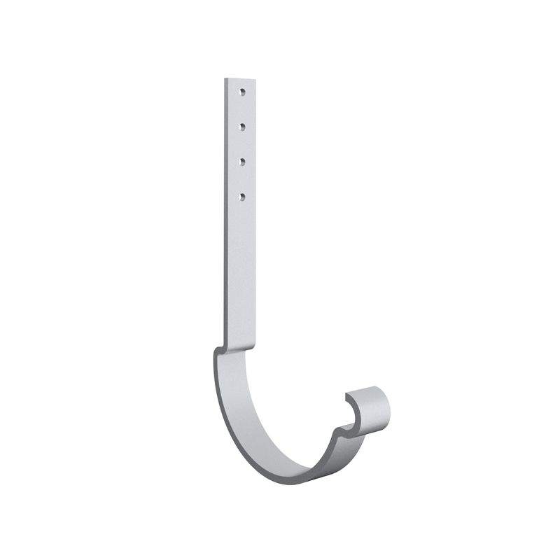 Lindab 100mm Half Round Steel Rafter Bracket - Silver Metallic Galvanised Steel