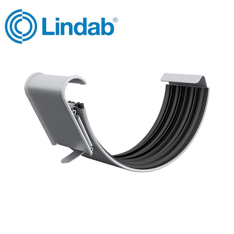 Lindab Half Round Gutter Joint 100mm Painted Silver Metallic