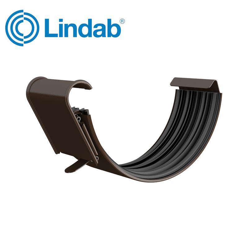 Lindab Half Round Gutter Joint 100mm Painted Brown