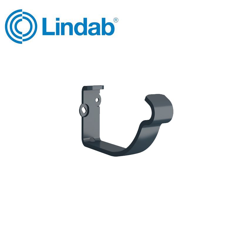Lindab Half Round Fascia Bracket 100mm Painted Dark Grey