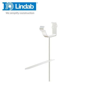 Product image for Lindab 150mm Half Round Steel Rise & Fall Bracket - Antique White